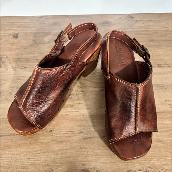 Women’s Bed Stu Marie Brown Leather Mules In Teak - Picture 6 of 16